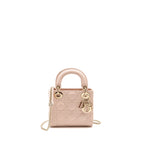 Dior Mini Lady Dior Cannage Lambskin Powder Pink LGHW