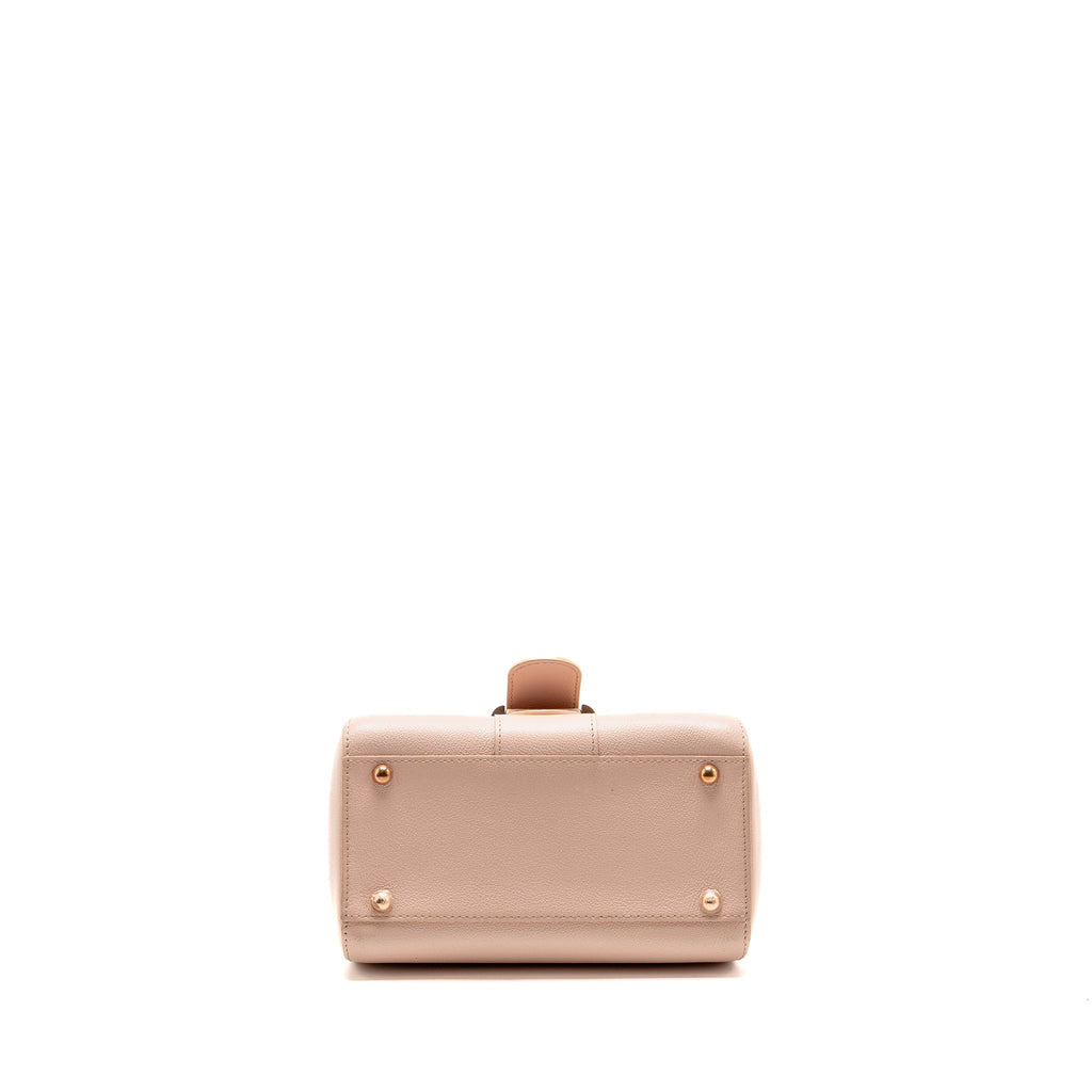 Delvaux mini brilliant bag grained calfskin light pink RGHW