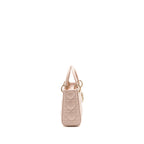 Dior Mini Lady Dior Cannage Lambskin Powder Pink LGHW