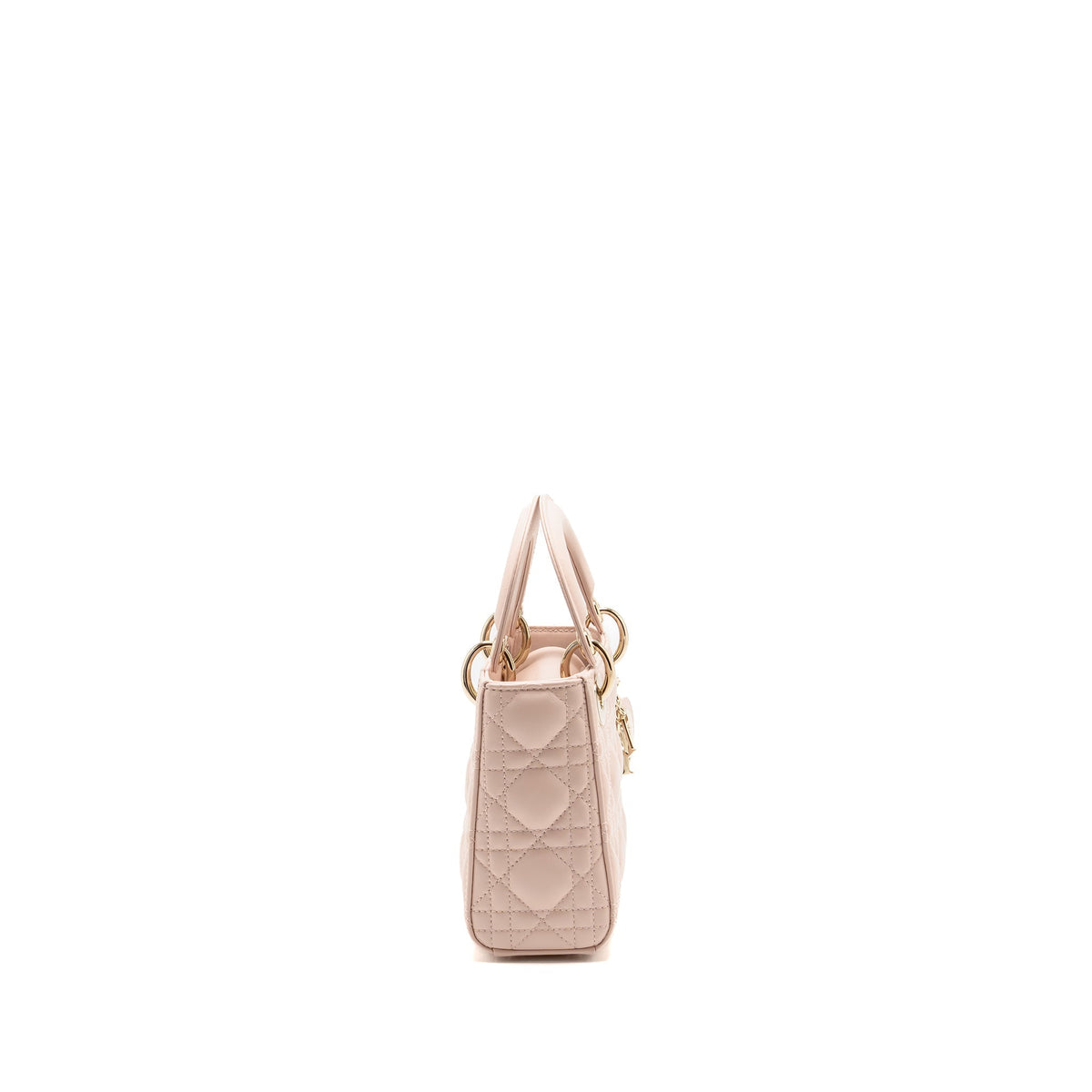 Dior Mini Lady Dior Cannage Lambskin Powder Pink LGHW
