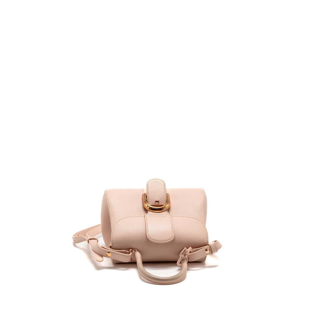 Delvaux mini brilliant bag grained calfskin light pink RGHW