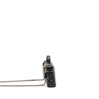 CHANEL 25P CC TOP HANDLE VANITY WITH CHAIN CAVIAR BLACK LGHW (MICROCHIP)