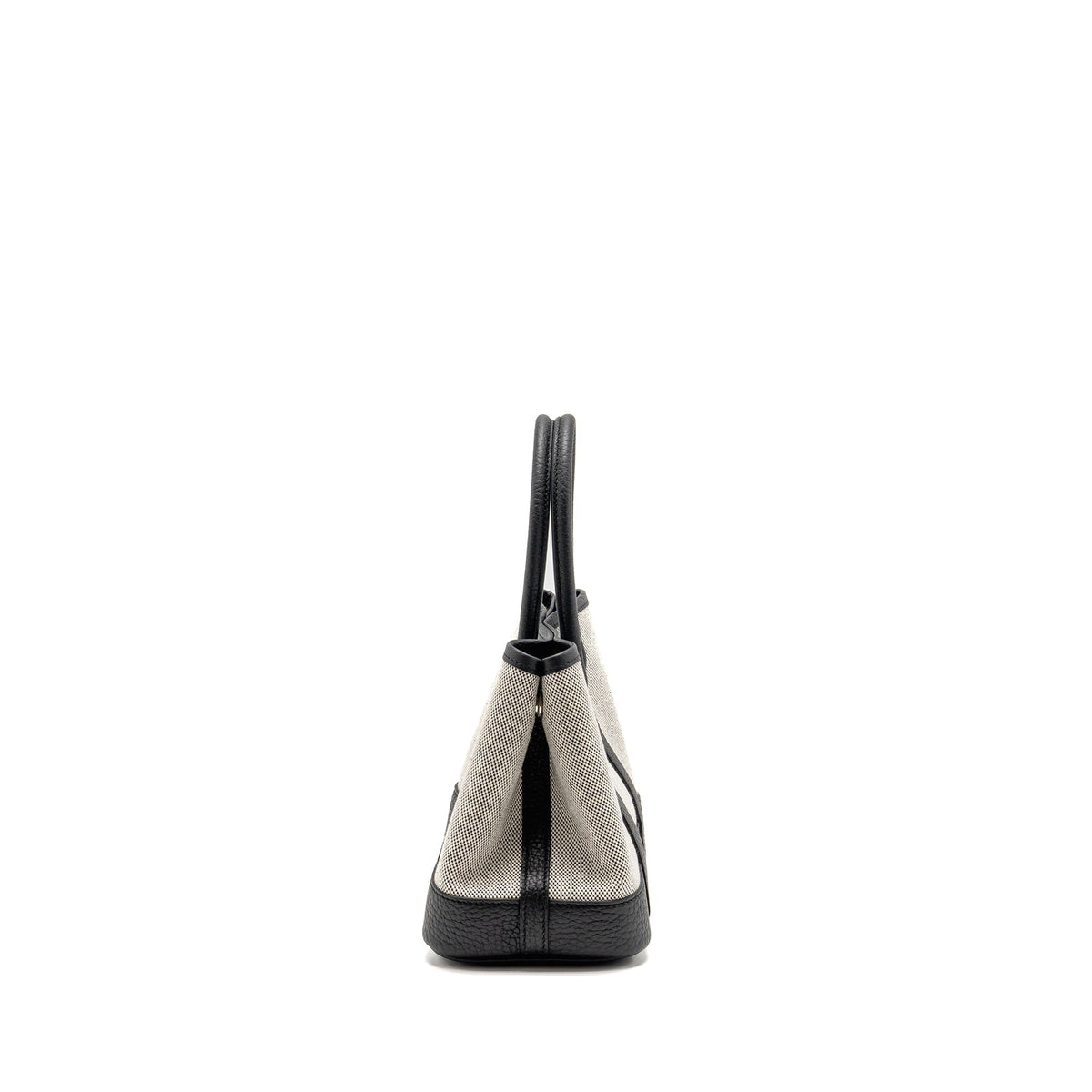 HERMES GARDEN PARTY 23 CANVAS/NEGONDA ECRU-BLACK/BLACK SHW