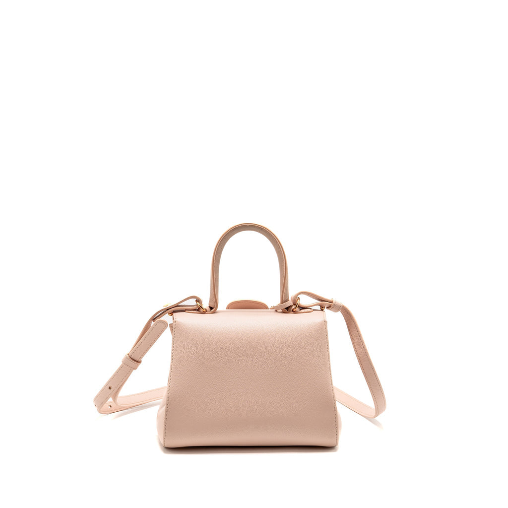 Delvaux mini brilliant bag grained calfskin light pink RGHW