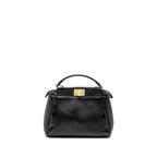 FENDI MINI PEEKABOO LAMBSKIN BLACK GHW