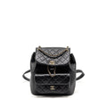 CHANEL LARGE DUMA BACKPACK CALFSKIN BLACK LGHW (MICROCHIP)