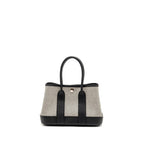 HERMES GARDEN PARTY 23 CANVAS/NEGONDA ECRU-BLACK/BLACK SHW