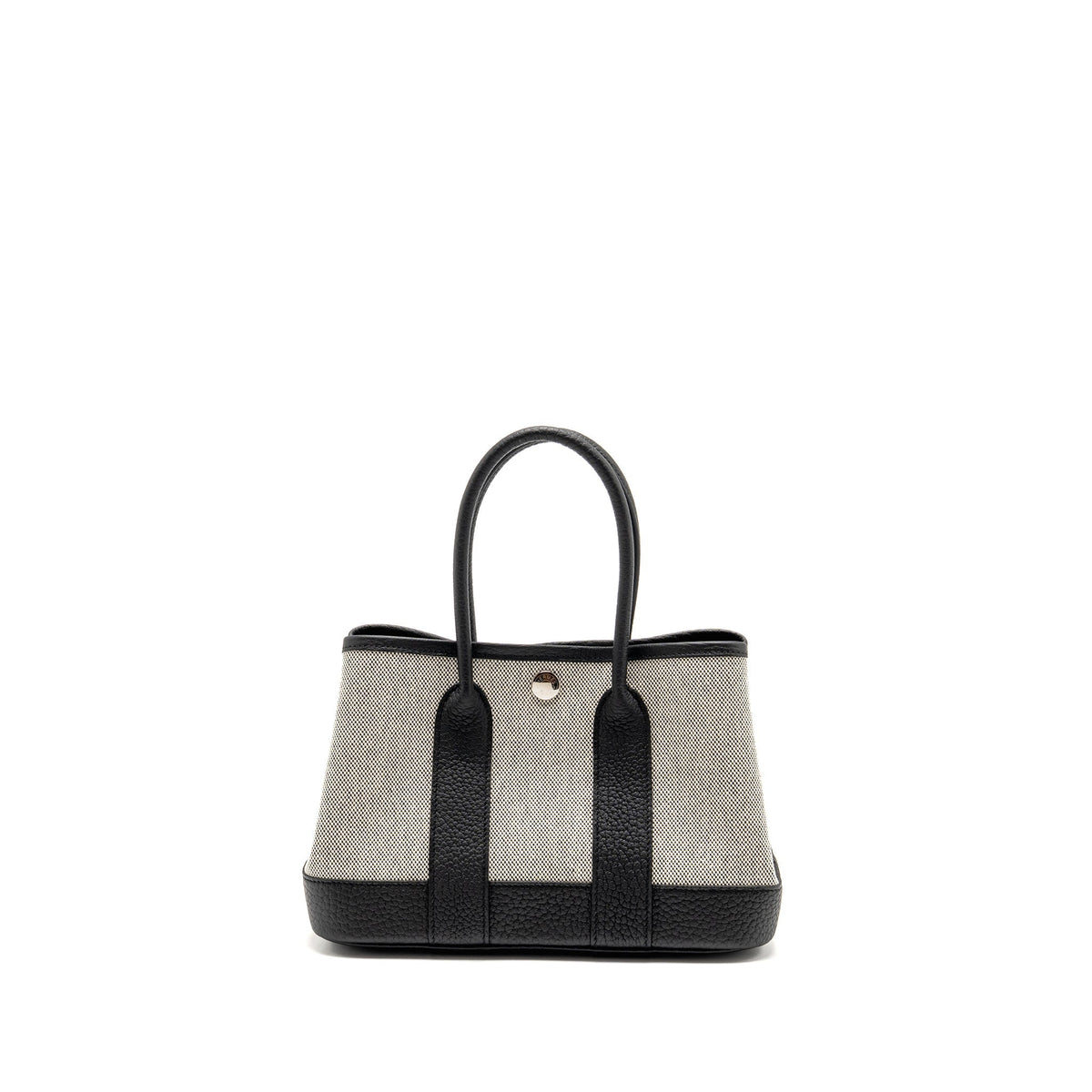 HERMES GARDEN PARTY 23 CANVAS/NEGONDA ECRU-BLACK/BLACK SHW