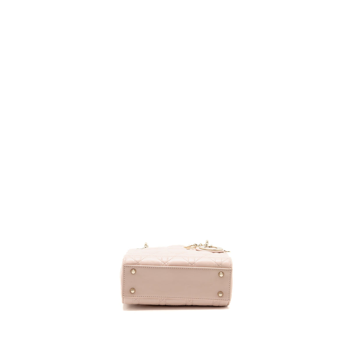 Dior Mini Lady Dior Cannage Lambskin Powder Pink LGHW