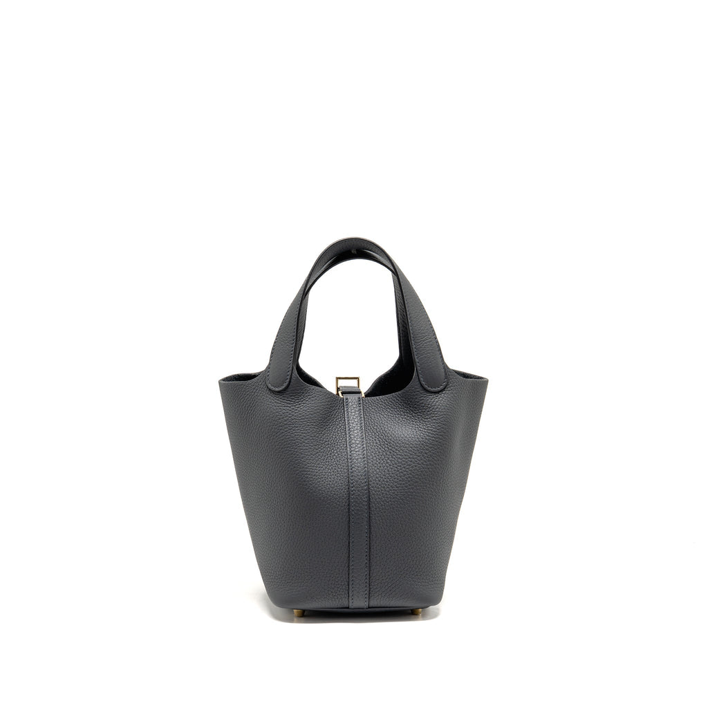 Hermes Picotin 18 Lock Bag Clemence Gris Misty GHW
