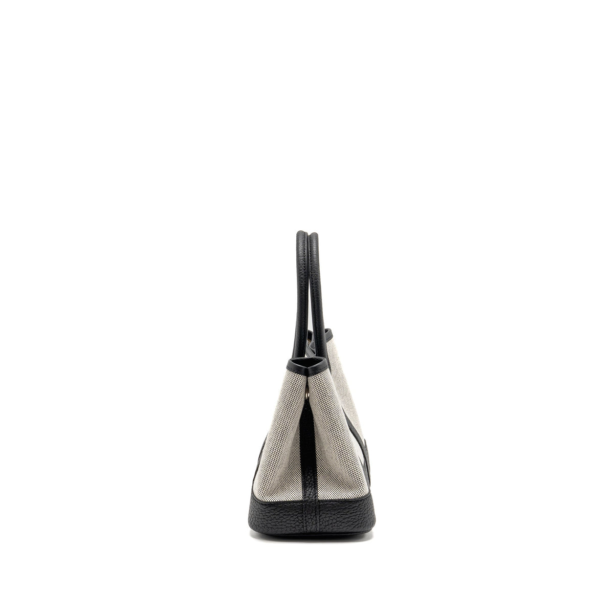 HERMES GARDEN PARTY 23 CANVAS/NEGONDA ECRU-BLACK/BLACK SHW