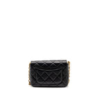 Chanel 23A Detailed Chain CC Flap Bag Lambskin Black GHW (Microchip)