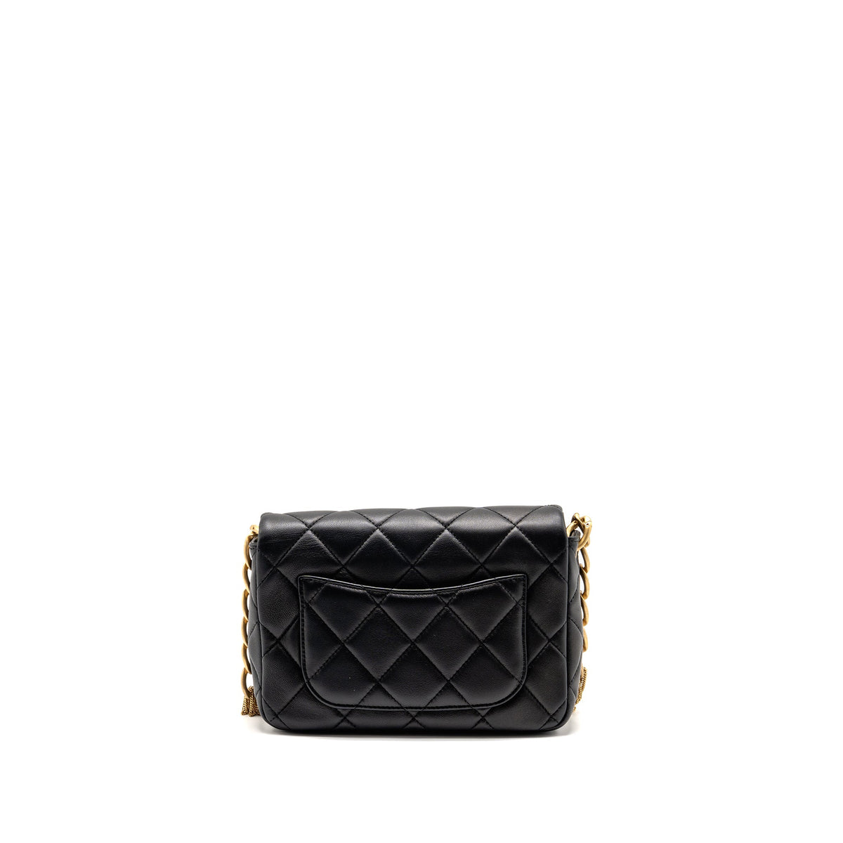 Chanel 23A Detailed Chain CC Flap Bag Lambskin Black GHW (Microchip)
