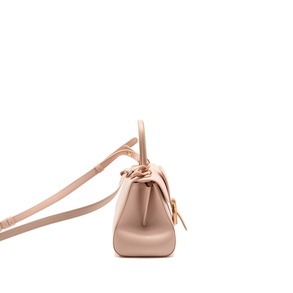Delvaux mini brilliant bag grained calfskin light pink RGHW