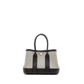 HERMES GARDEN PARTY 23 CANVAS/NEGONDA ECRU-BLACK/BLACK SHW