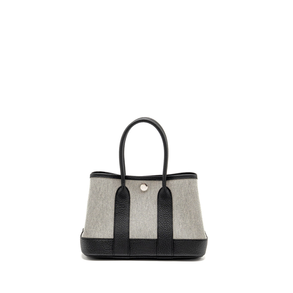 HERMES GARDEN PARTY 23 CANVAS/NEGONDA ECRU-BLACK/BLACK SHW