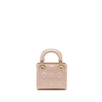 Dior Mini Lady Dior Cannage Lambskin Powder Pink LGHW