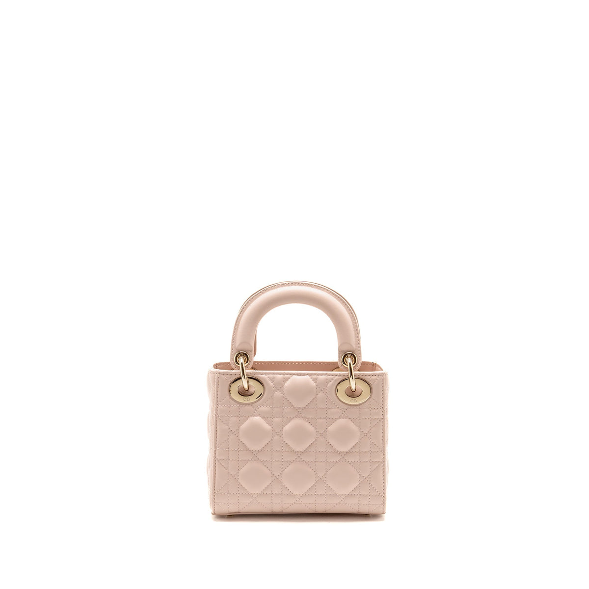 Dior Mini Lady Dior Cannage Lambskin Powder Pink LGHW