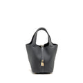 Hermes Picotin 18 Lock Bag Clemence Gris Misty GHW