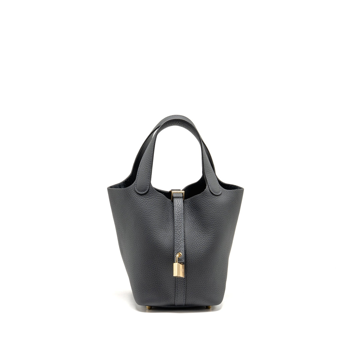 Hermes Picotin 18 Lock Bag Clemence Gris Misty GHW