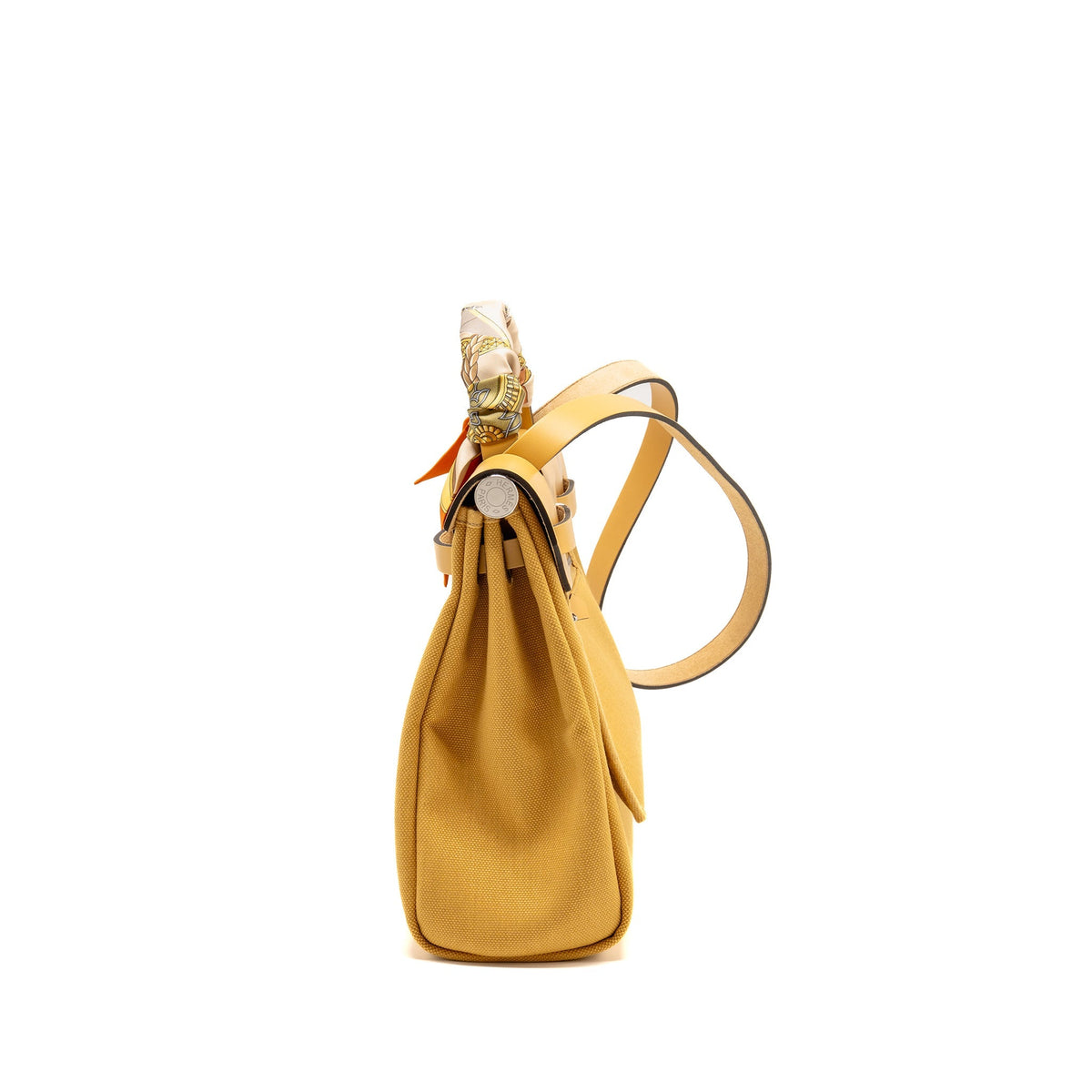 Hermes Herbag 31 Zip Bag CANVAS/HUNTER LEATHER Paille SHW