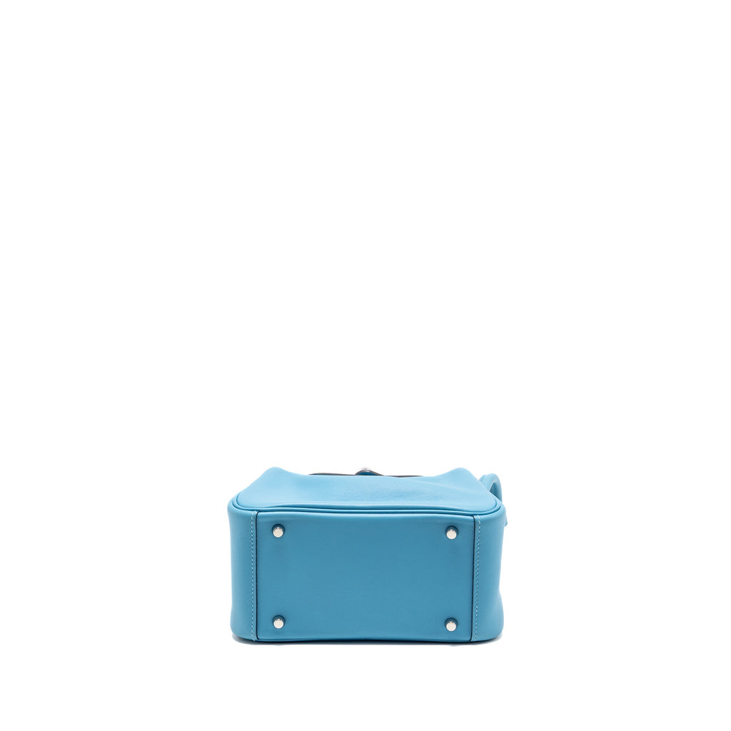 Hermes Mini Lindy Swift Blue de Nord SHW