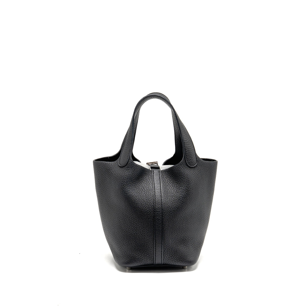Hermes Picotin 18 Lock Bag Clemence Black SHW