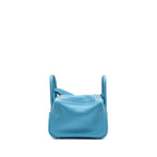 Hermes Mini Lindy Swift Blue de Nord SHW