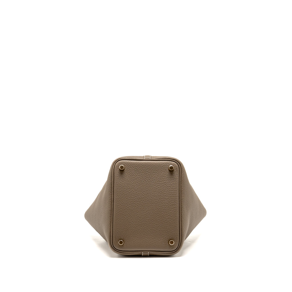 Hermes picotin 18 lock bag clemence etoupe GHW