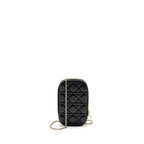 DIOR LADY DIOR CALL’IN DIOR PHONE HOLDER LAMBSKIN BLACK LGHW