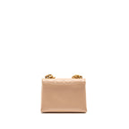 Chanel Pearl Chain Flap Bag Calfskin Beige GHW (Microchip)