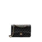 CHANEL MEDIUM CLASSIC DOUBLE FLAP BAG CAVIAR BLACK GHW
