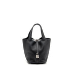 Hermes Picotin 18 Lock Bag Clemence Black SHW
