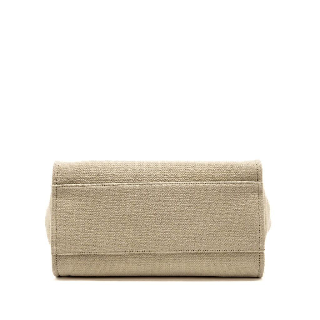 Chanel Large Deauville Tote Bag Canvas/Leather Grey SHW (Microchip)