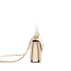 CHANEL TOP HANDLE TRENDY CC FLAP BAG LAMBSKIN WHITE RGHW (MICROCHIP)