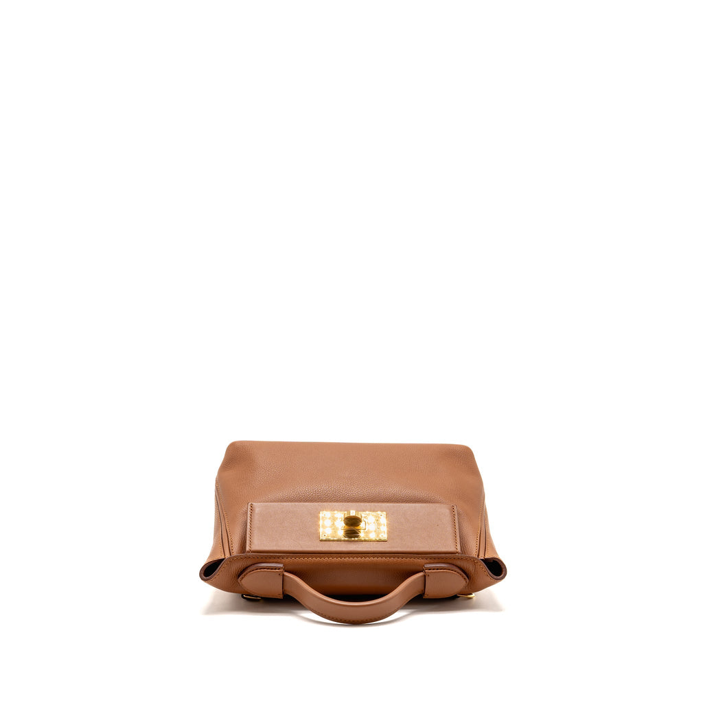 Hermes mini 24/24 2424-21 bag evercolor gold GHW