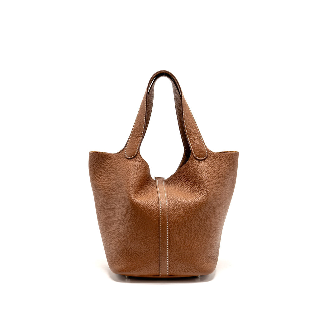 Hermes picotin 22 lock bag clemence gold SHW
