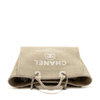 Chanel Large Deauville Tote Bag Canvas/Leather Grey SHW (Microchip)