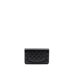 CHANEL CLASSIC WALLET ON CHAIN CAVIAR BLACK GHW(MICROCHIP)