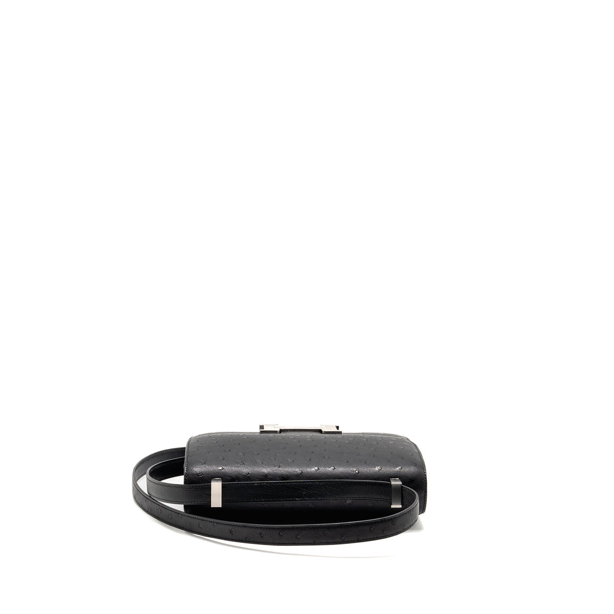 HERMES CONSTANCE 24 OSTRICH BLACK SHW