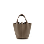 Hermes picotin 18 lock bag clemence etoupe GHW