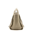 Chanel Large Deauville Tote Bag Canvas/Leather Grey SHW (Microchip)