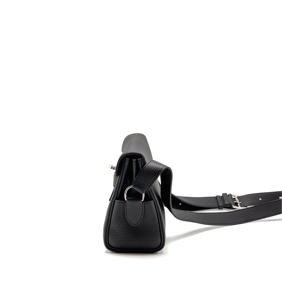 Hermes Kelly Messenger PM Bag Togo Black SHW
