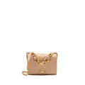 Chanel Pearl Chain Flap Bag Calfskin Beige GHW (Microchip)