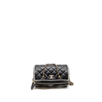 Chanel 25P Quilted Bowling Bag Lambskin Black/White LGHW (Microchip)