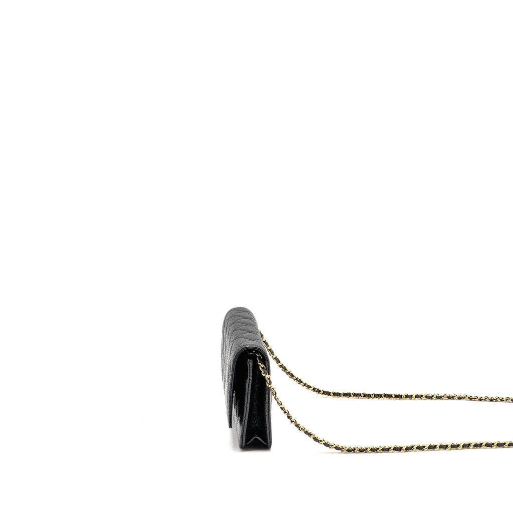 CHANEL CLASSIC WALLET ON CHAIN CAVIAR BLACK GHW(MICROCHIP)