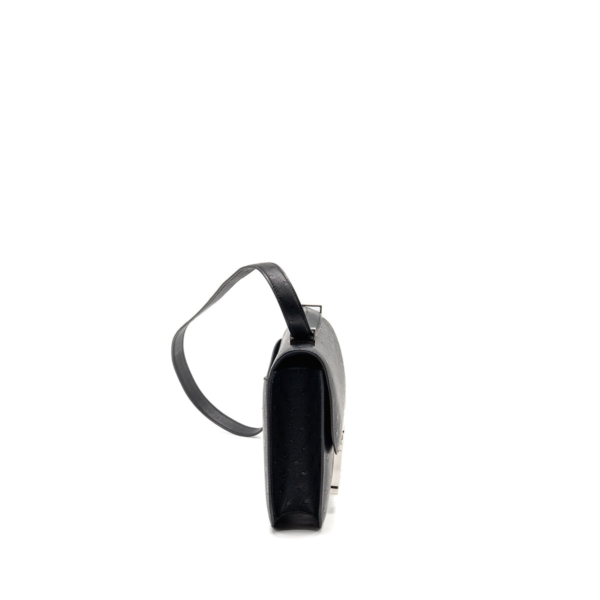 HERMES CONSTANCE 24 OSTRICH BLACK SHW