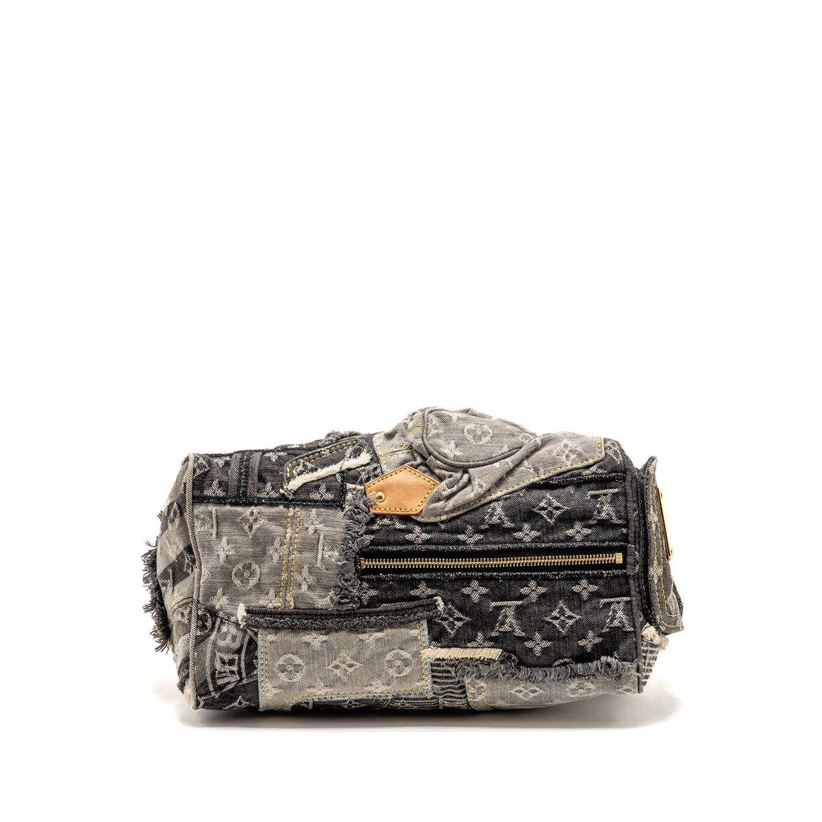 Louis Vuitton speedy 30 denim patchwork grey GHW