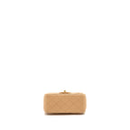 CHANEL PEARL CRUSH MINI SQUARE FLAP BAG LAMBSKIN BEIGE GHW (MICROCHIP)