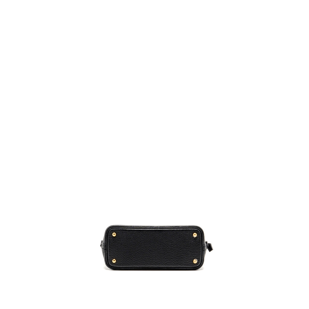 Hermes Mini Bolide Chevre mysore black GHW